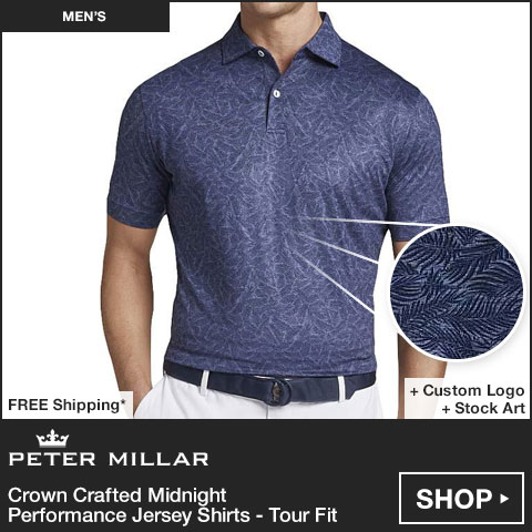 Peter Millar Crown Crafted Midnight Performance Jersey Golf Shirts - Tour Fit at Golf Locker