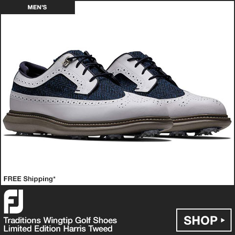 FJ Traditions Wingtip Golf Shoes - Limited Edition Harris Tweed at Golf Locker