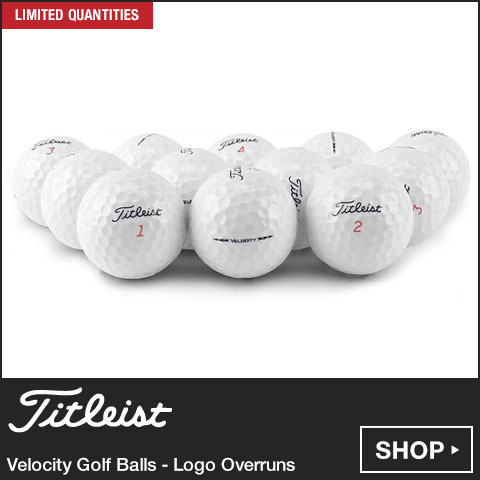 Titleist Velocity Golf Balls - Logo Overruns at Golf Locker