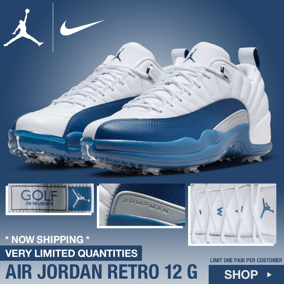Nike Air Jordan Retro 12 Low Golf Shoes - French Blue at Golf Locker