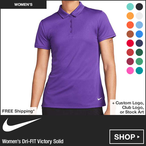 Nike Women's Dri-FIT Victory Solid Golf Shirts