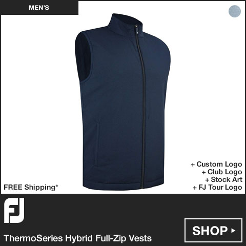 FJ ThermoSeries Hybrid Full-Zip Golf Vests - FJ Tour Logo Available