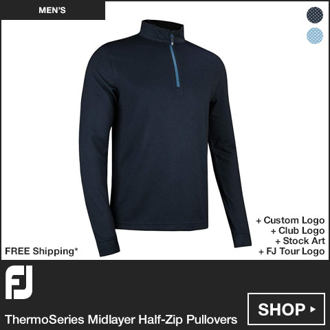 FJ ThermoSeries Midlayer Half-Zip Golf Pullovers - FJ Tour Logo Available