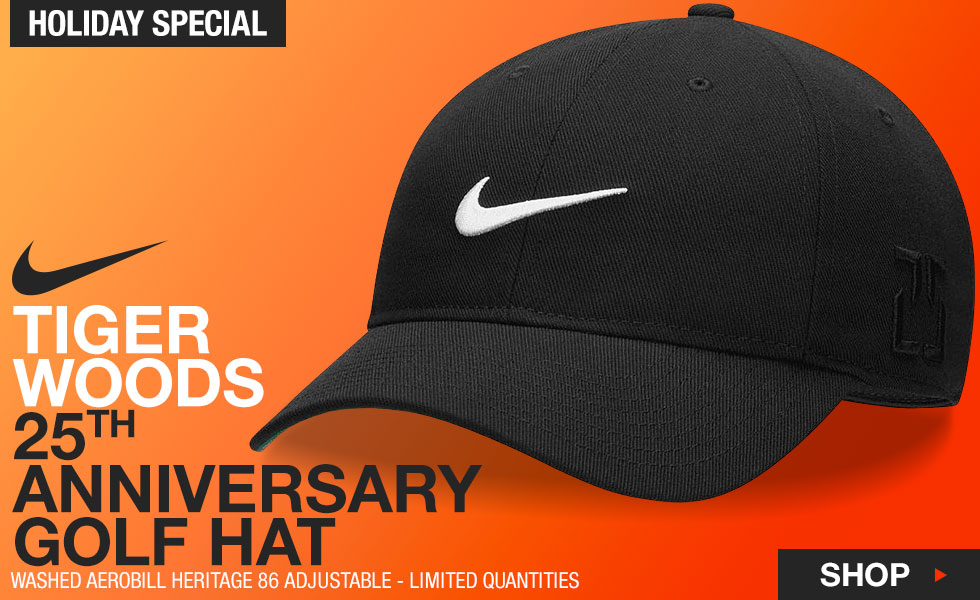 Nike Dri-FIT Tiger Woods 25th Anniversary Washed Aerobill Heritage 86 Adjustable Golf Hats at Golf Locker