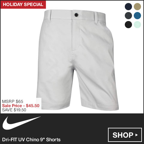 Nike Dri-FIT UV Chino 9 Inch Golf Shorts at Golf Locker