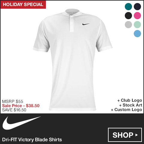 Nike Dri-FIT Victory Blade Golf Shirts at Golf Locker