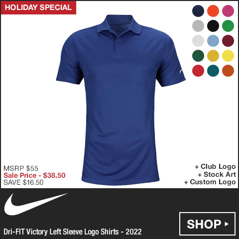 Nike Dri-FIT Victory Left Sleeve Logo Golf Shirts - 2022 at Golf Locker