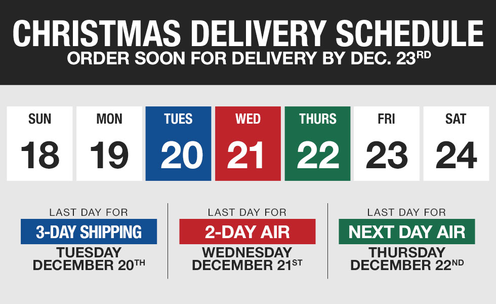 Final Week for Christmas Delivery at Golf Locker