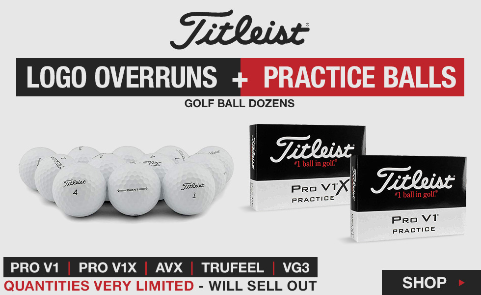 Titleist Logo Overrun and Practice Golf Balls at Golf Locker