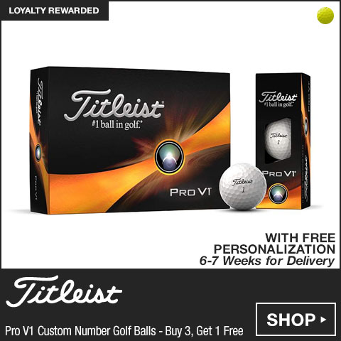 Titleist Pro V1 Custom Number Golf Balls - Buy 3, Get 1 Free