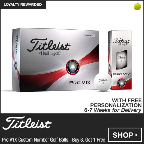 Titleist Pro V1X Custom Number Golf Balls - Buy 3, Get 1 Free