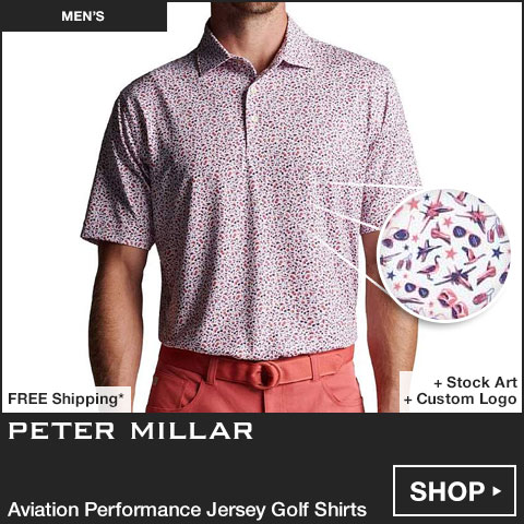 Peter Millar Aviation Performance Jersey Golf Shirts