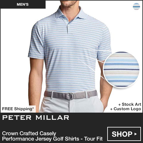 Peter Millar Crown Crafted Casely Performance Jersey Golf Shirts - Tour Fit