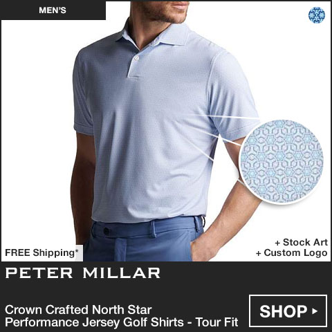 Peter Millar Crown Crafted North Star Performance Jersey Golf Shirts - Tour Fit