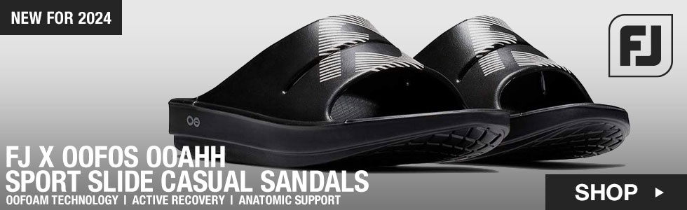 FJ x OOFOS OOahh Sport Slide Casual Sandals at Golf Locker