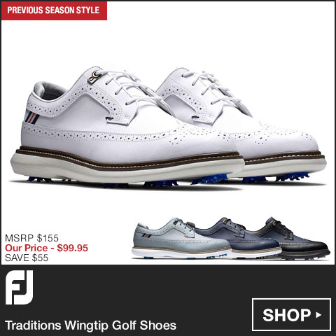 FJ Traditions Wingtip Golf Shoes - Previous Season Style at Golf Locker