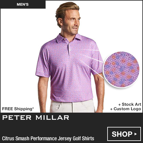 Peter Millar Citrus Smash Performance Jersey Golf Shirts at Golf Locker