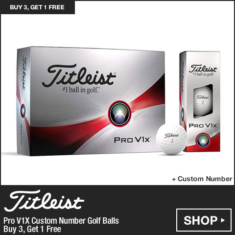 Titleist Pro V1X Custom Number Golf Balls - Buy 3, Get 1 Free at Golf Locker