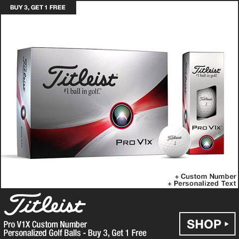 Titleist Pro V1X Custom Number Personalized Golf Balls - Buy 3, Get 1 Free at Golf Locker