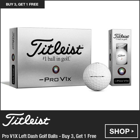 Titleist Pro V1X Left Dash Golf Balls - Buy 3, Get 1 Free at Golf Locker
