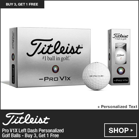 Titleist Pro V1X Left Dash Personalized Golf Balls - Buy 3, Get 1 Free at Golf Locker