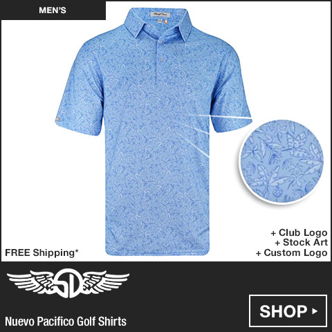 Straight Down Nuevo Pacifico Golf Shirts at Golf Locker