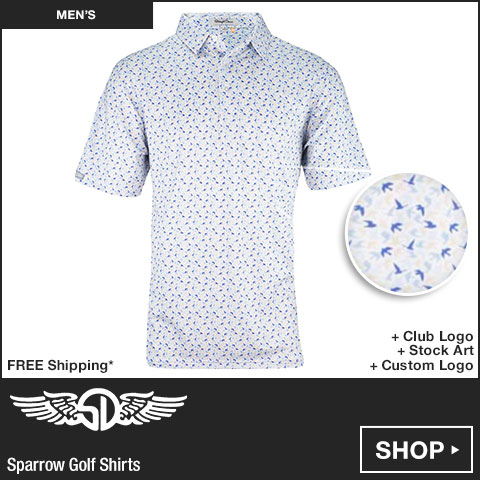 Straight Down Sparrow Golf Shirts at Golf Locker