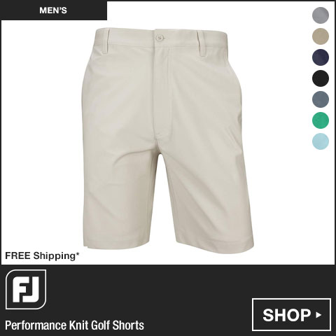 FJ Performance Knit Golf Shorts at Golf Locker