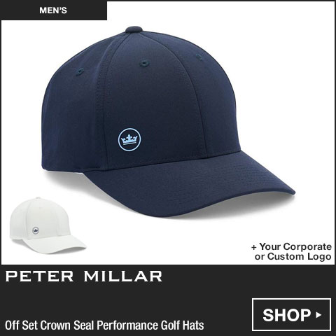 Peter Millar Off Set Crown Seal Performance Golf Hats at Golf Locker