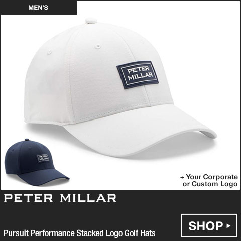 Peter Millar Pursuit Performance Stacked Logo Golf Hats at Golf Locker