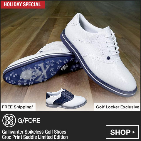 G/FORE Gallivanter Spikeless Golf Shoes - Croc Print Saddle Limited Edition - Golf Locker Exclusive - HOLIDAY SPECIAL at Golf Locker