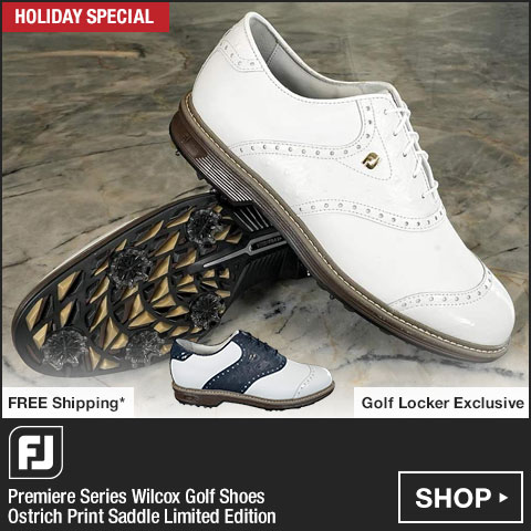 FJ Premiere Series Wilcox Golf Shoes - Ostrich Print Saddle Limited Edition - Golf Locker Exclusive - HOLIDAY SPECIAL at Golf Locker