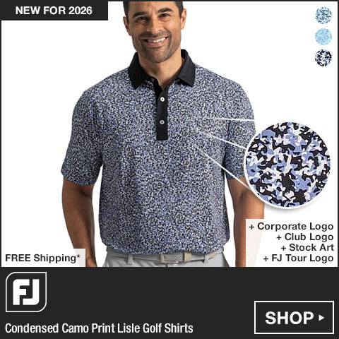 FJ Condensed Camo Print Lisle Golf Shirts at Golf Locker