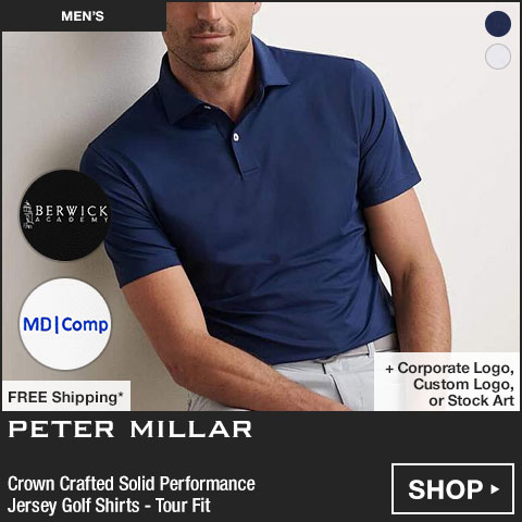 Peter Millar Crown Crafted Solid Performance Jersey Golf Shirts - Tour Fit at Golf Locker