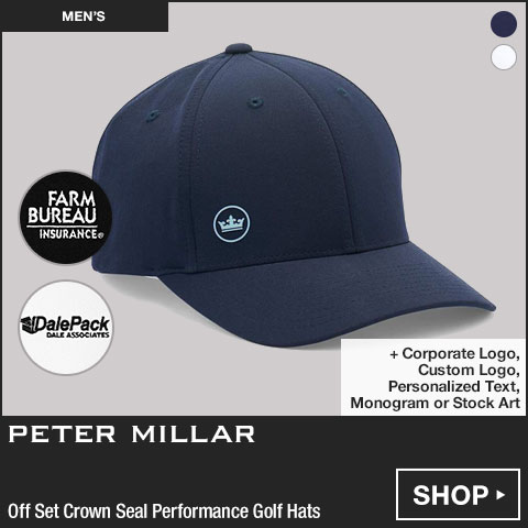 Peter Millar Off Set Crown Seal Performance Golf Hats at Golf Locker