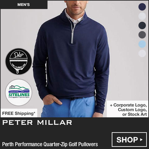 Peter Millar Perth Performance Quarter-Zip Golf Pullovers at Golf Locker