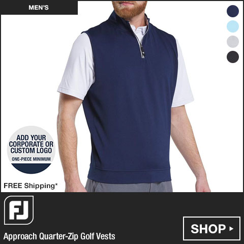 FJ Approach Quarter-Zip Golf Vests at Golf Locker