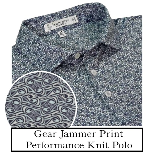 Henry Dean Gear Jammer Performance Knit Golf Shirt