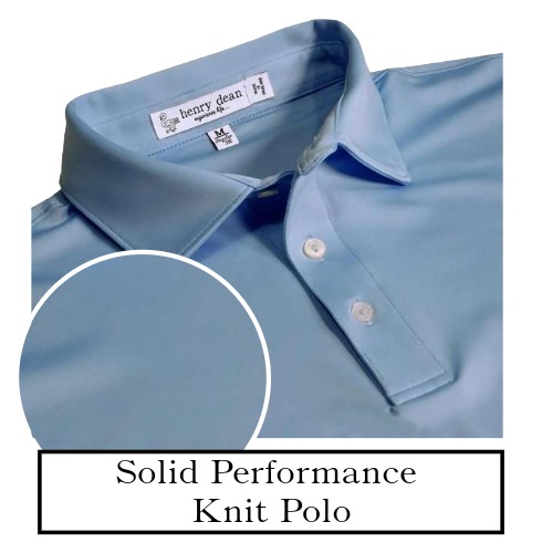 Henry Dean Solid Performance Knit Golf Shirt