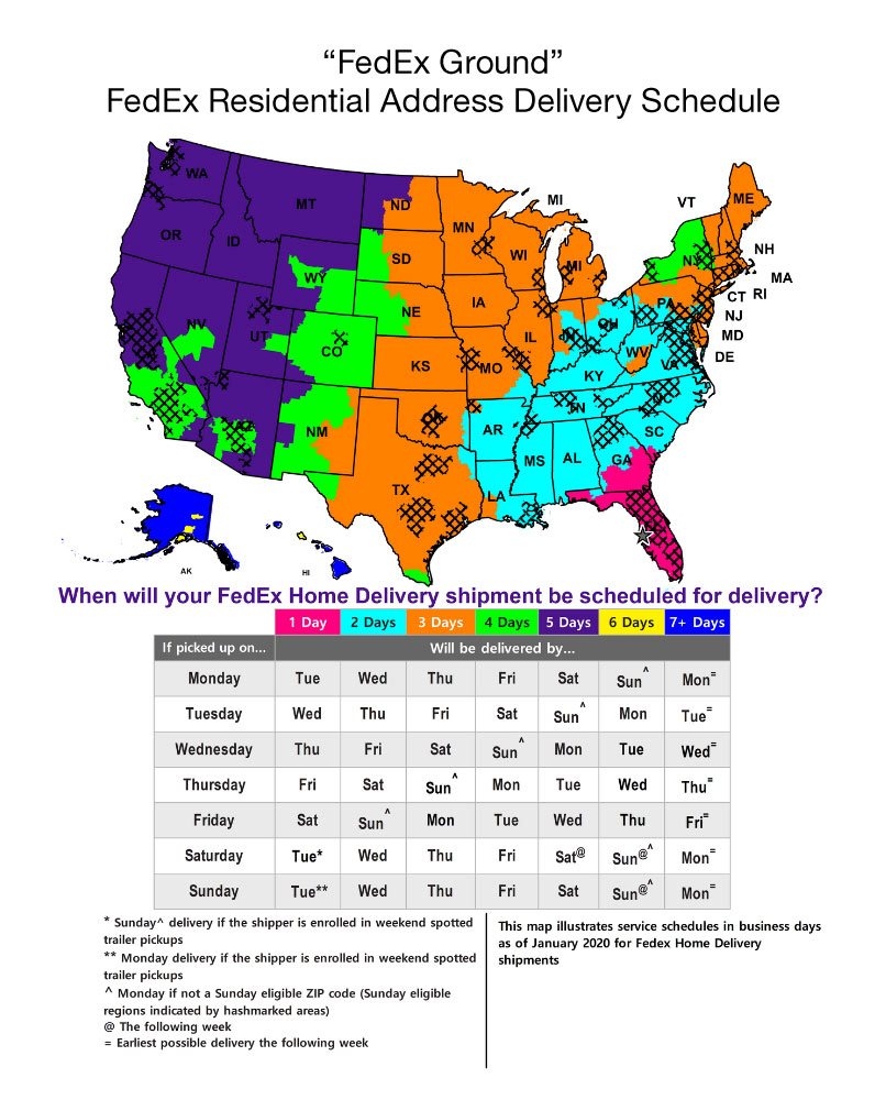 FedEx Shipping Map