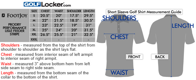 Footjoy Polo Size Chart