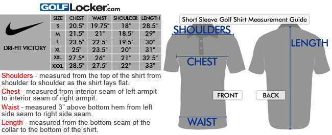 nike large t shirt size chart