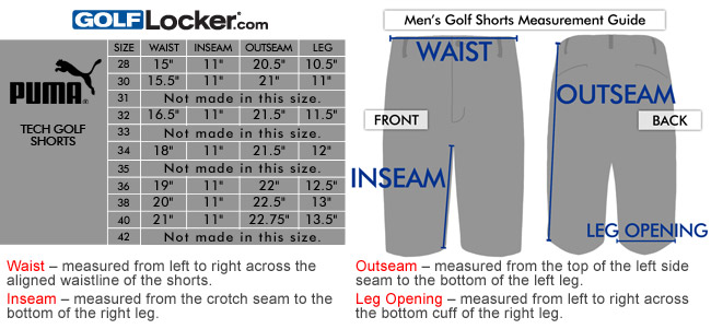 indsigelse Bløde fødder Stuepige Puma Tech Golf Shorts Size Chart
