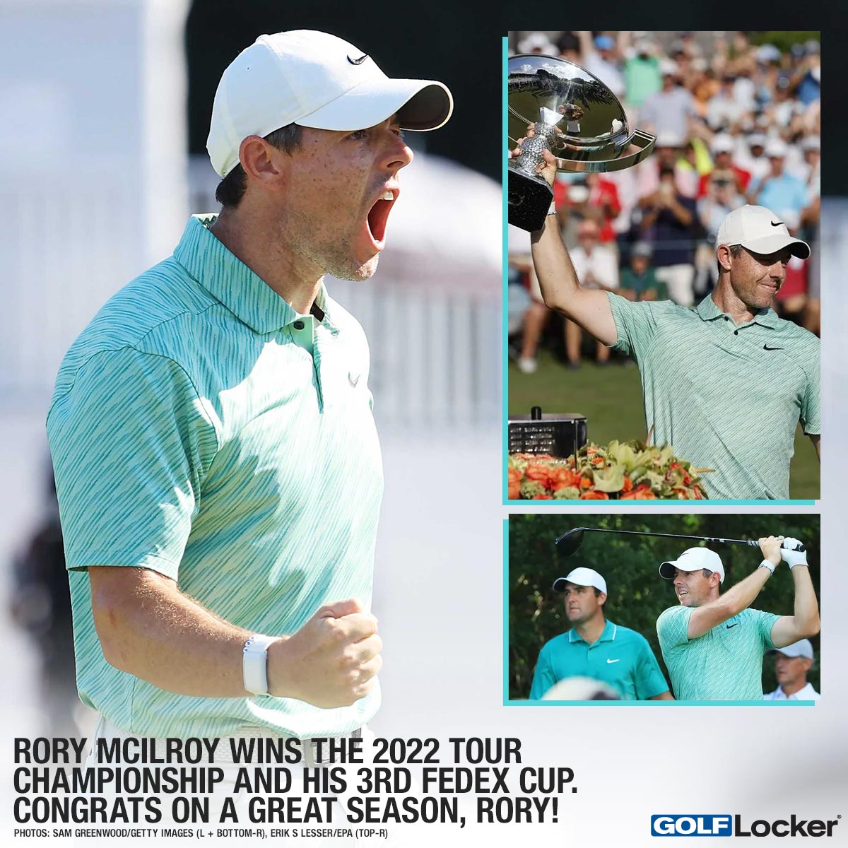 Rory McIlroy Wins the 2022 Tour Chapionship and his 3rd FedEx Cup. Congrats on a great season, Rory!