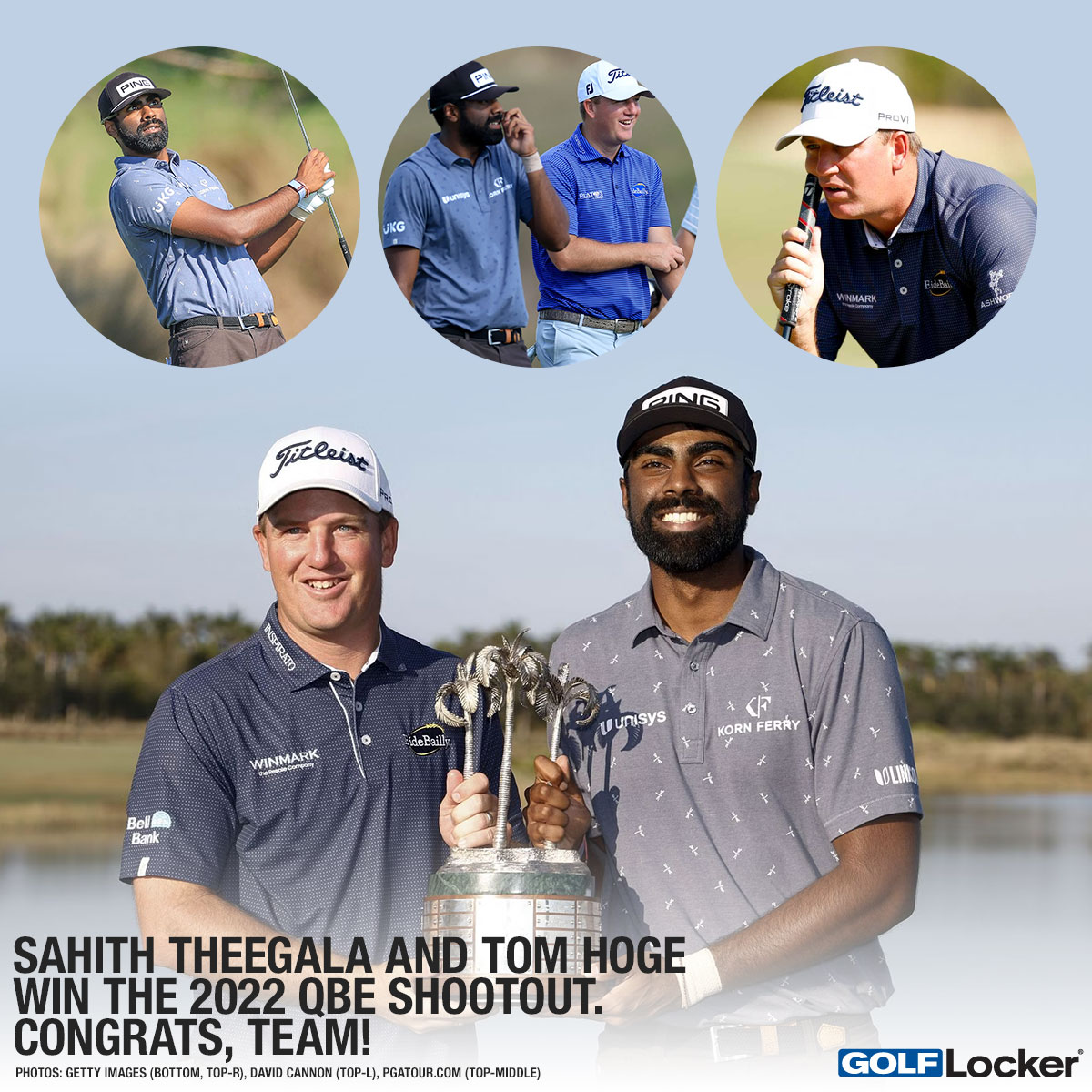 Sahith Theegala and Tom Hoge Win the 2022 QBE Shootout. Congrats, Team!