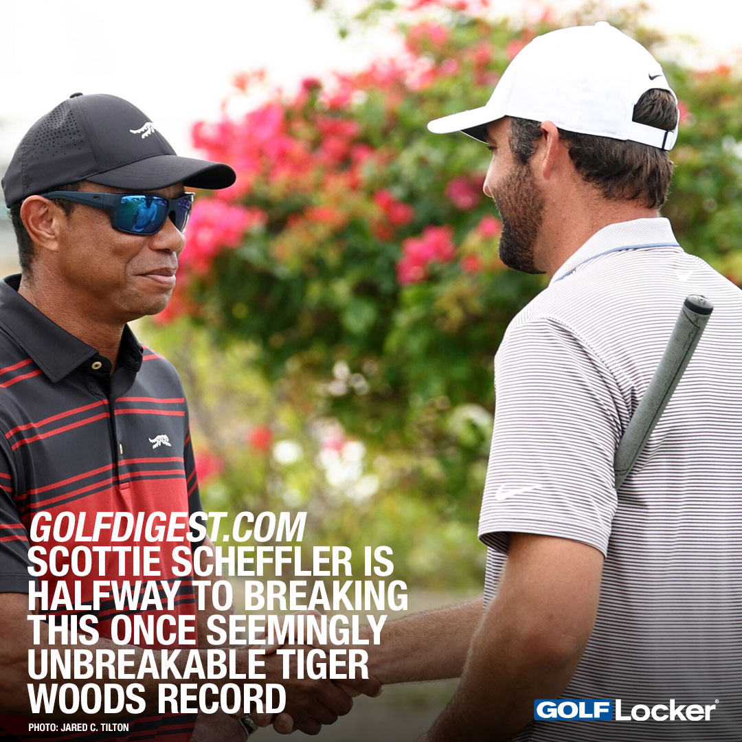 GolfDigest.com - Scottie Scheffler is halfway to breaking this once seemingly unbreakable Tiger Woods record