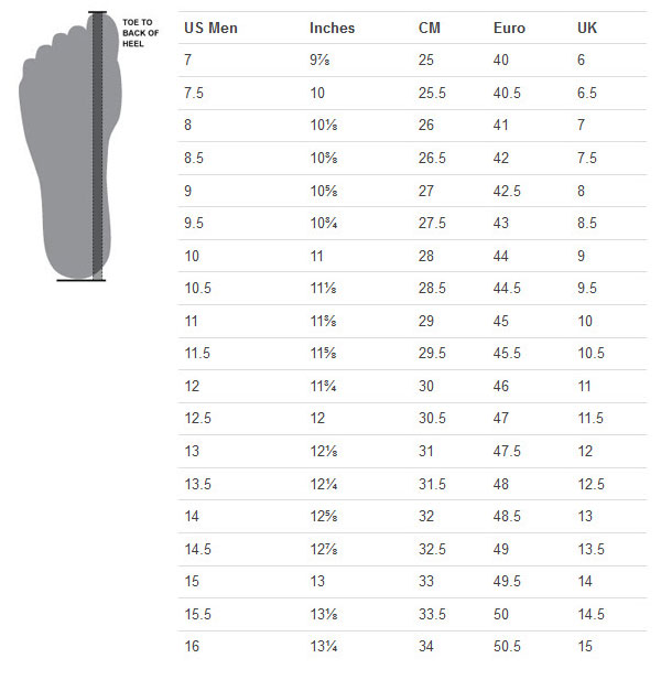 ecco mens shoes sizing