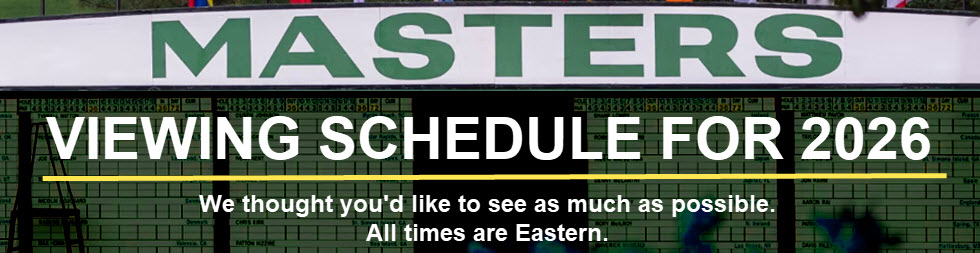 How to watch the Masters