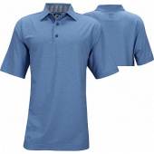 FootJoy ProDry Lisle Solid Golf Shirts with Self Fabric Collar - FJ Tour Logo Available in Deep blue with white accents