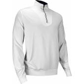 FootJoy Performance Half-Zip Golf Pullovers with Gathered Waist - FJ Tour Logo Available in White